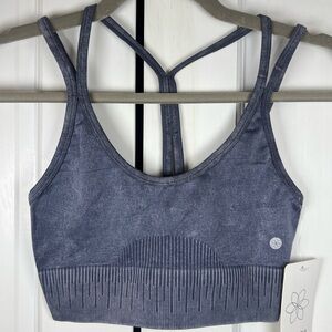 NWT Aura Athletica Seamless Y-back Acid Wash Sports Bra Size S/M